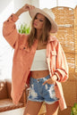 Button Up Shacket with Chest Pockets 
