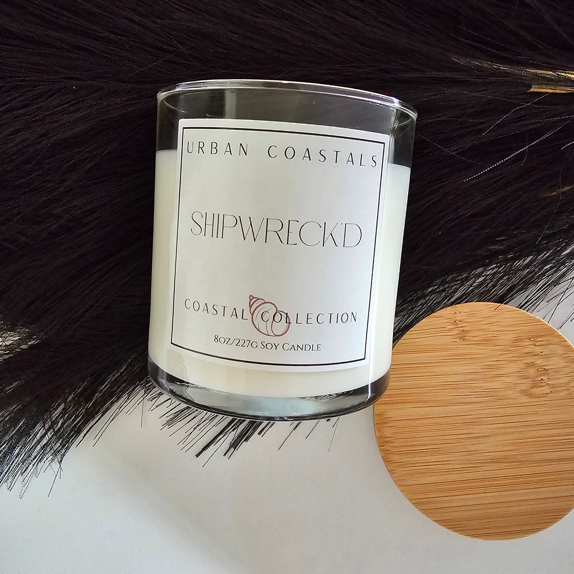 black coral and moss and sandalwood 8oz scented candle