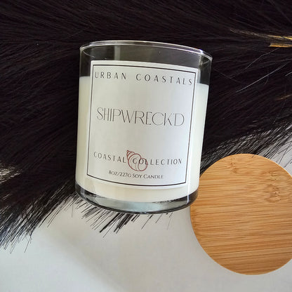 black coral and moss and sandalwood 8oz scented candle