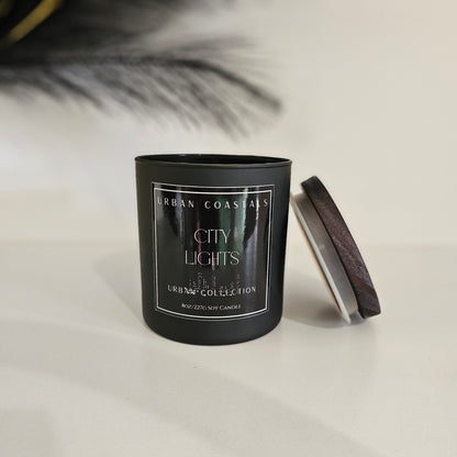 Berry, vanilla, and musk scented candle. 8oz in black matte jar.