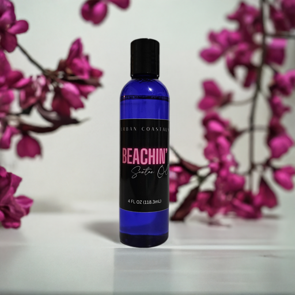 Sun tan oil. Tanning oil. Natural. Coconut scented.