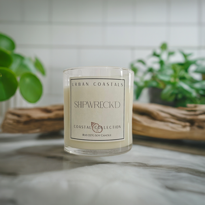black coral and moss and sandalwood 8oz scented candle