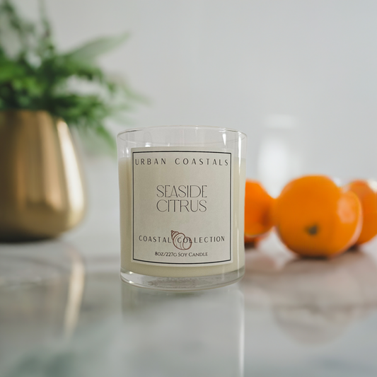Matcha and blood orange 8oz scented candle