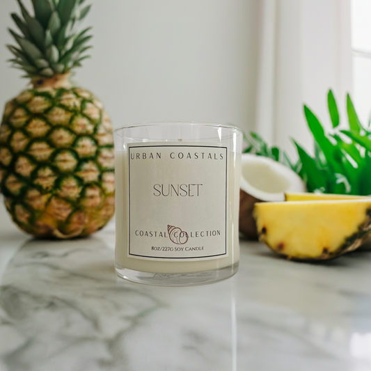 Pineapple and coconut 8oz scented candle