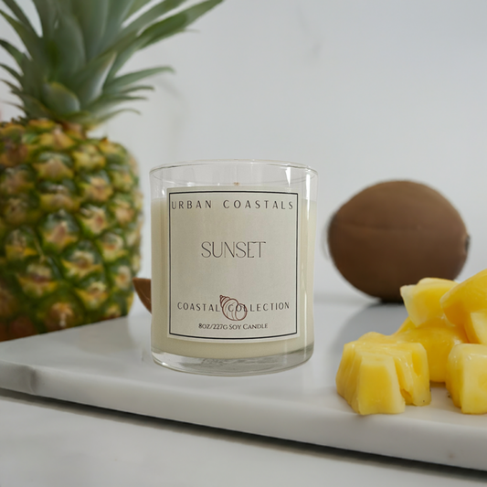 Pineapple and coconut 8oz scented candle