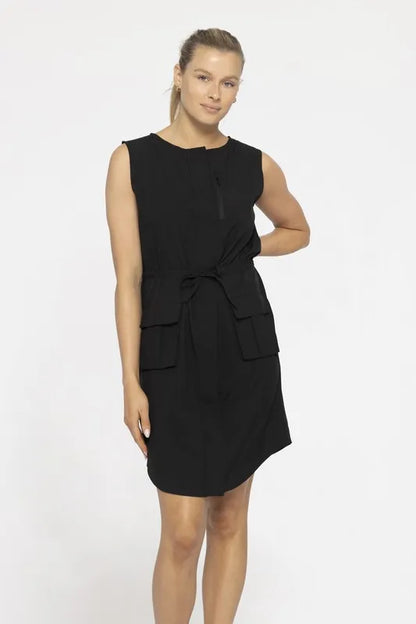The drawstring waist allows you to adjust the fit to your liking, providing both comfort and a flattering silhouette. The tank top style of the dress offers a sleeveless and breathable design.